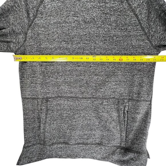 01.Algo Performance Gray Heather Hoodie Pullover Sweatshirt Zip Pocket Med - Picture 8 of 12